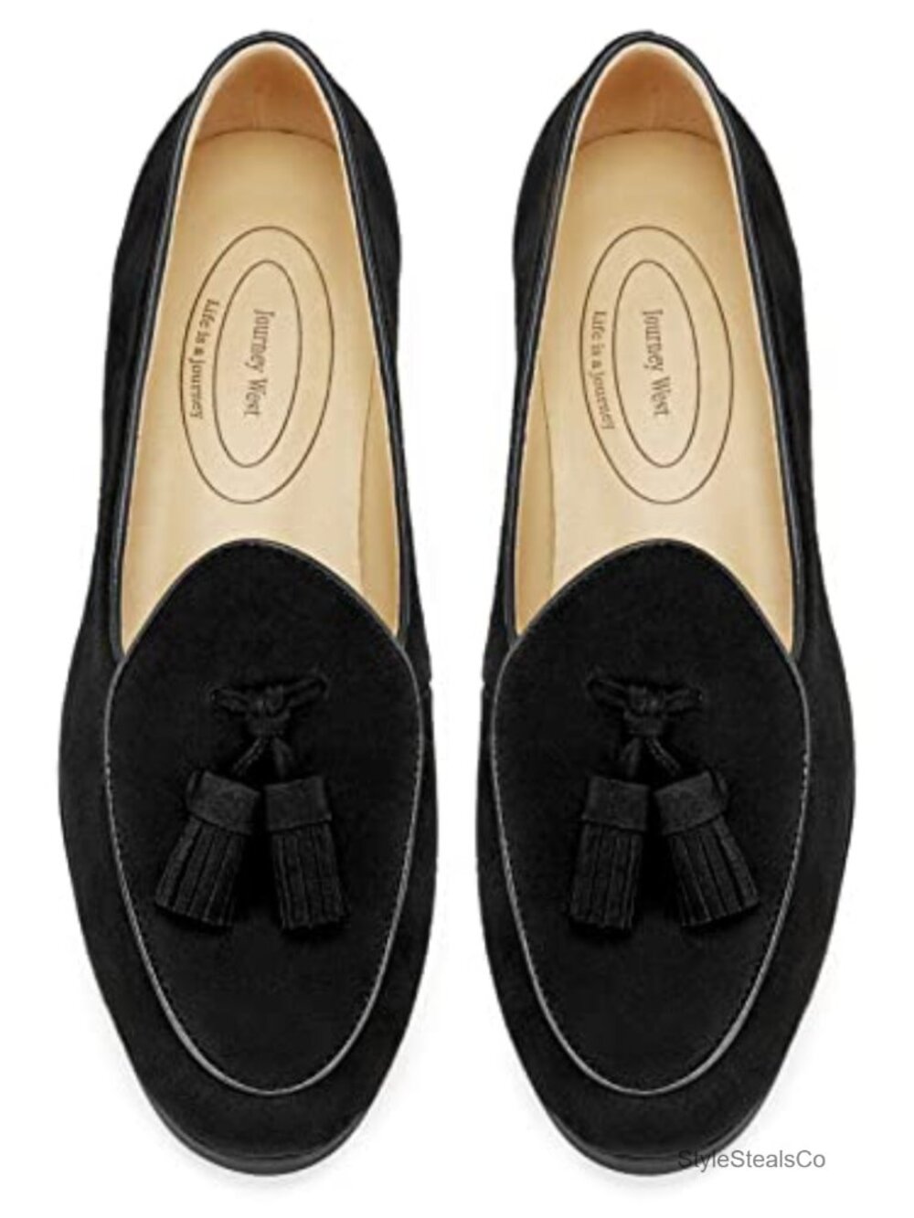 Genuine Leather Suede Tassel Loafer Slip-On Belgian Penny Loafers